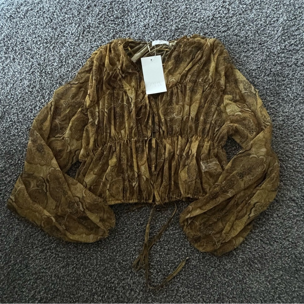 Zara Paisley Print Boho Top